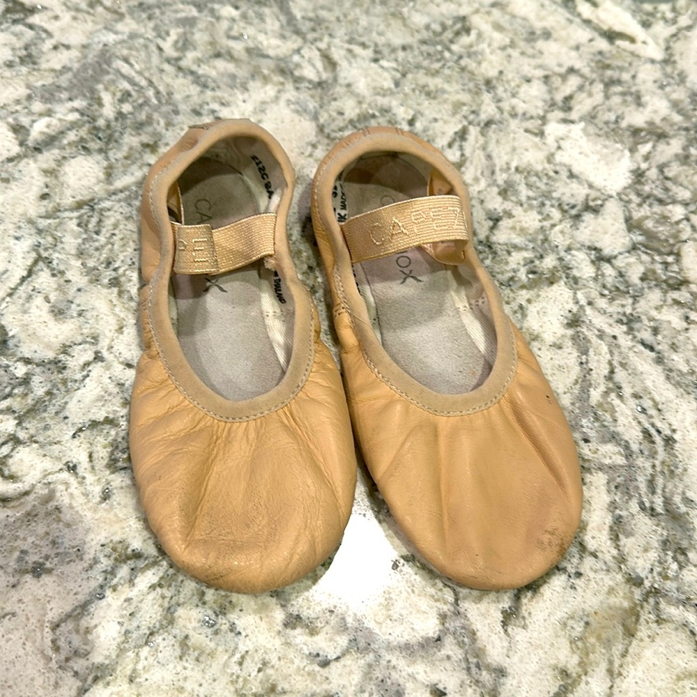 Pink leather ballet shoes